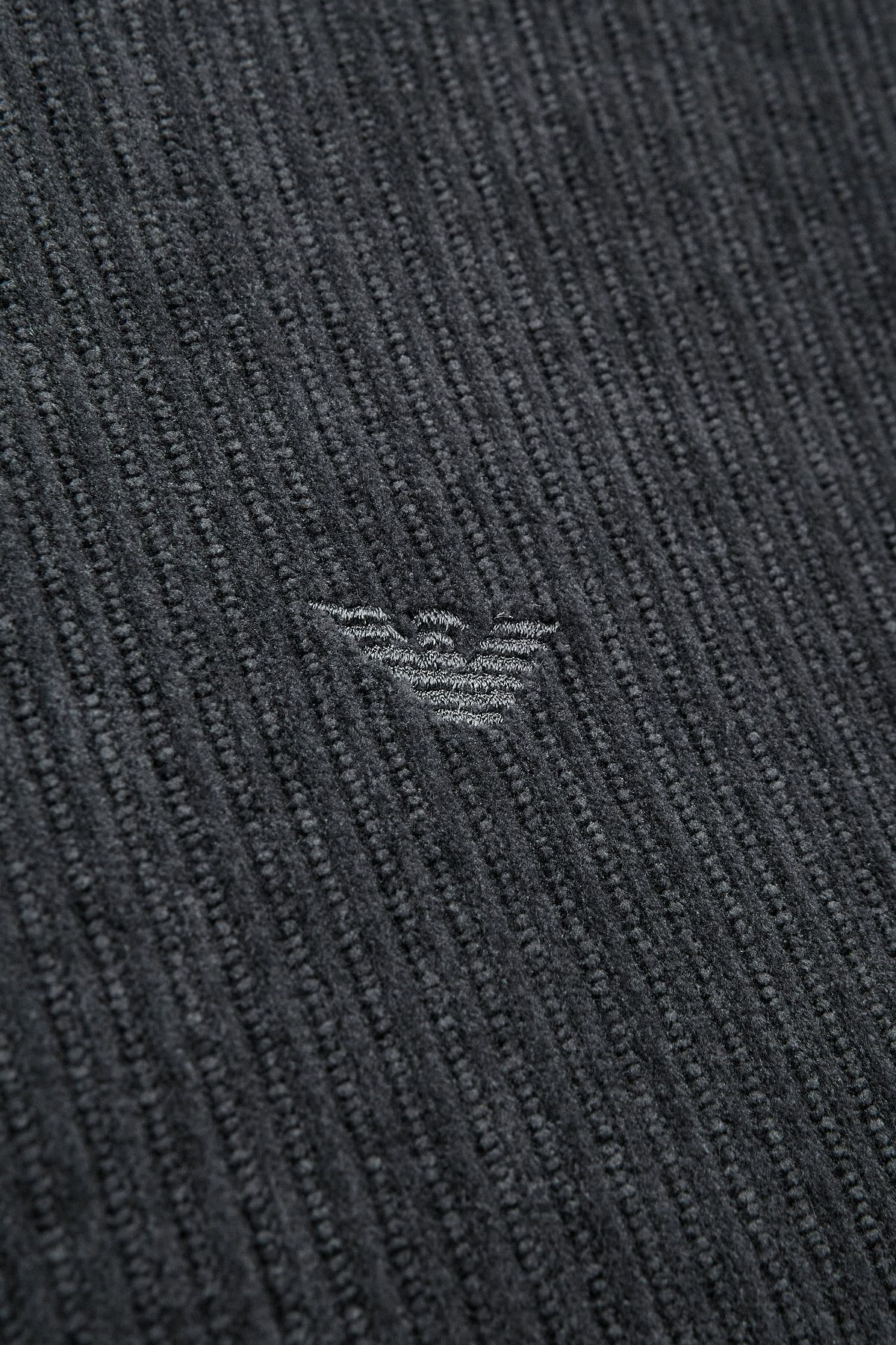 엠포리오 아르마니 언더웨어(EMPORIO ARMANI UNDERWEAR) 남성 코듀로이 라운지 집업 자켓_다크 그레이 0815338005