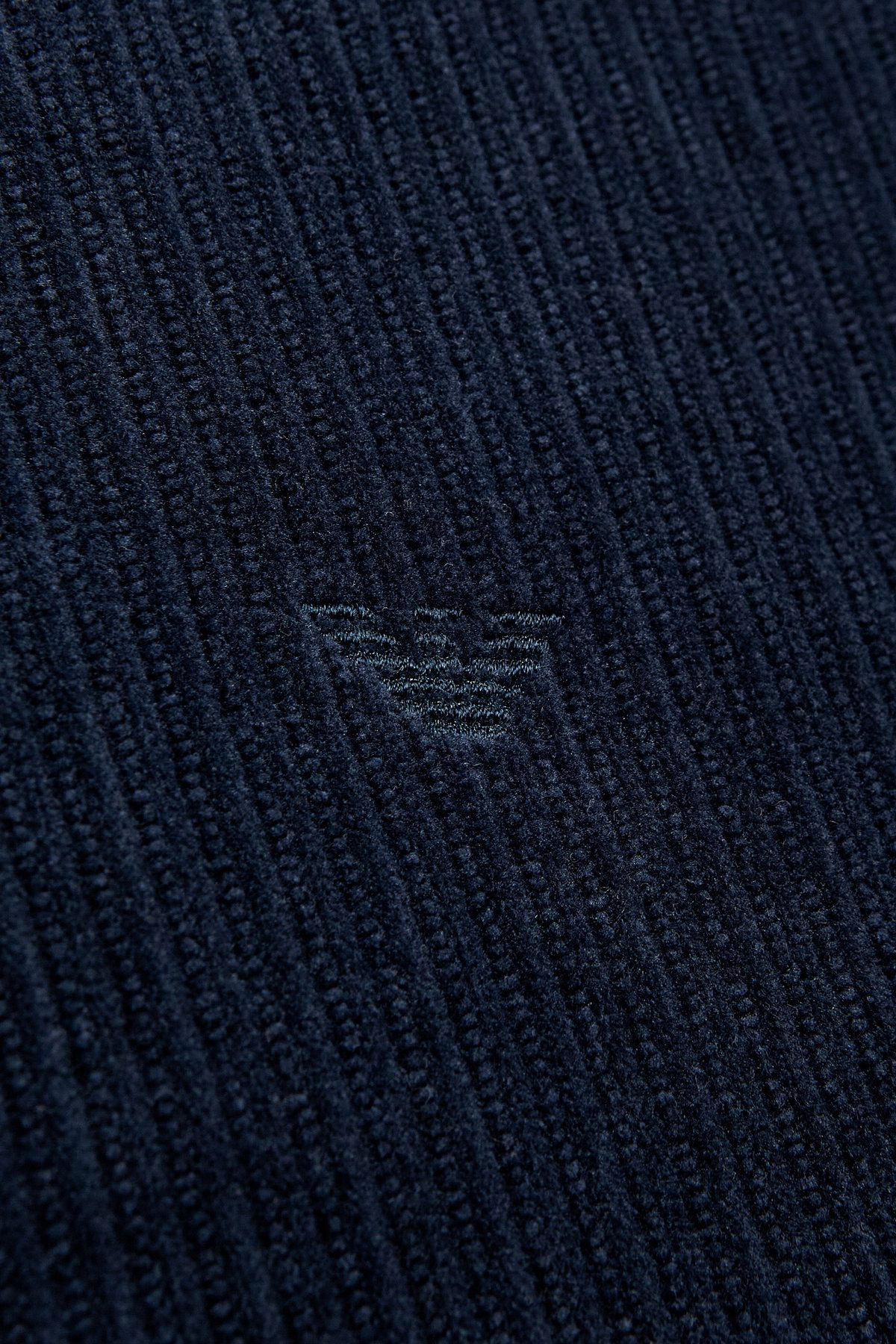 엠포리오 아르마니 언더웨어(EMPORIO ARMANI UNDERWEAR) 남성 코듀로이 라운지 집업 자켓_블루 0815338006