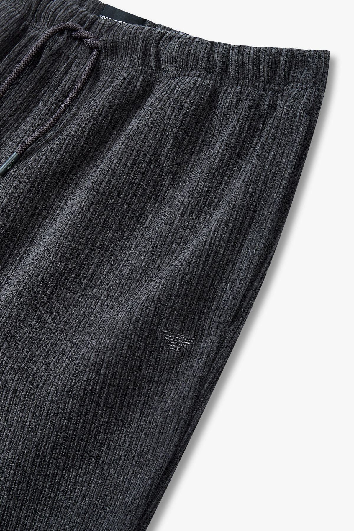 엠포리오 아르마니 언더웨어(EMPORIO ARMANI UNDERWEAR) 남성 드로스트링 코듀로이 라운지 팬츠_다크 그레이 0815332026
