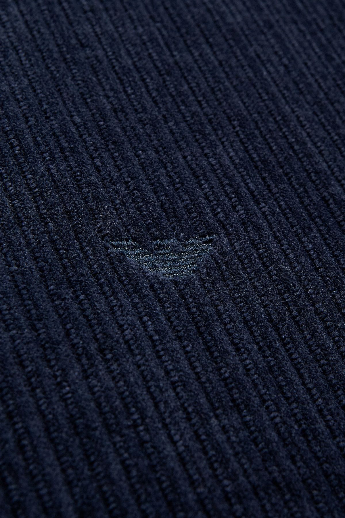 엠포리오 아르마니 언더웨어(EMPORIO ARMANI UNDERWEAR) 남성 코듀로이 크루넥 라운지 맨투맨_블루 0815336027