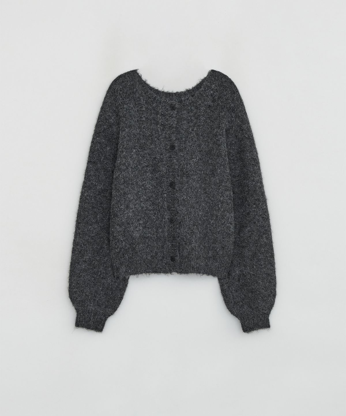 로우타이드(LOW TIDE) FLUFFY KNIT CARDIGAN [CHARCOAL]
