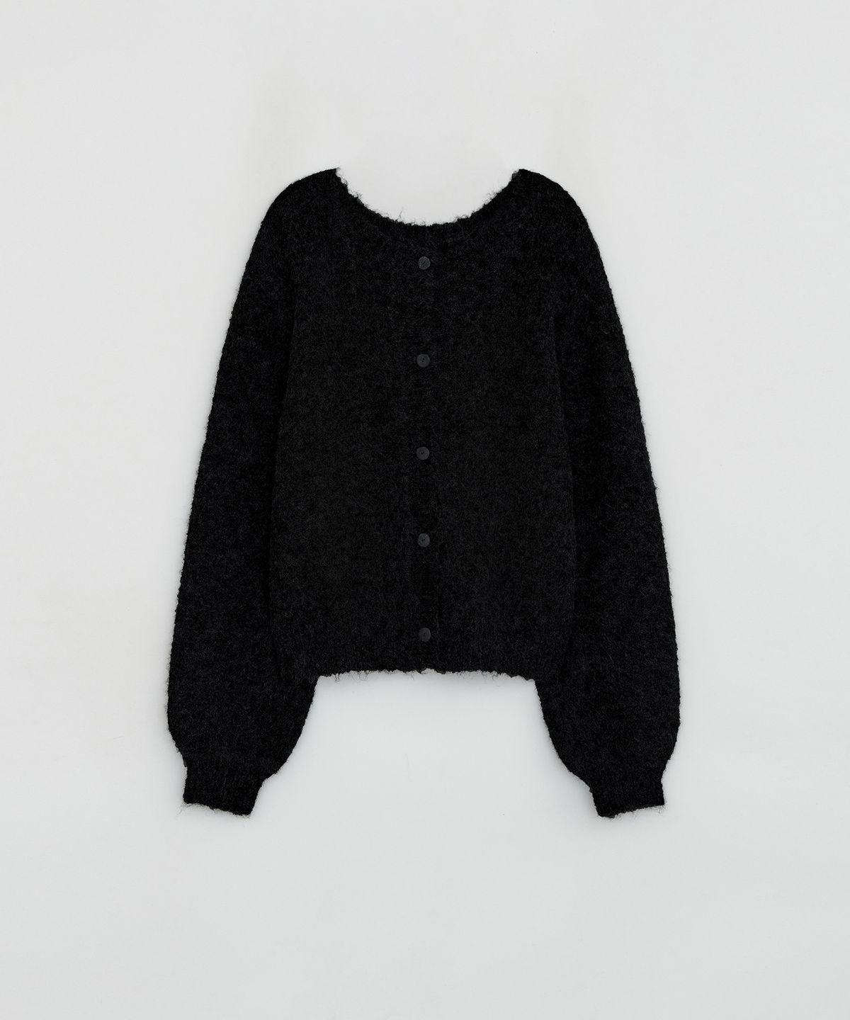 로우타이드(LOW TIDE) FLUFFY KNIT CARDIGAN [BLACK]