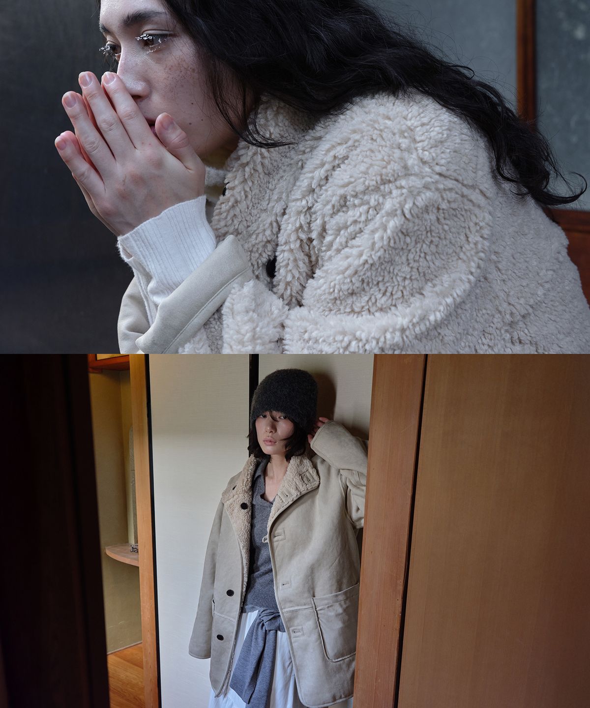 로우타이드(LOW TIDE) SHEARING REVERSIBLE MUSTANG [BEIGE]