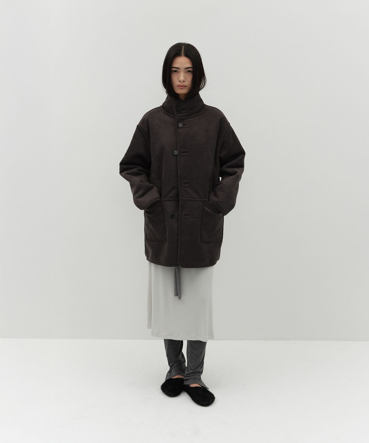 로우타이드(LOW TIDE) SHEARING REVERSIBLE MUSTANG [BLACK]