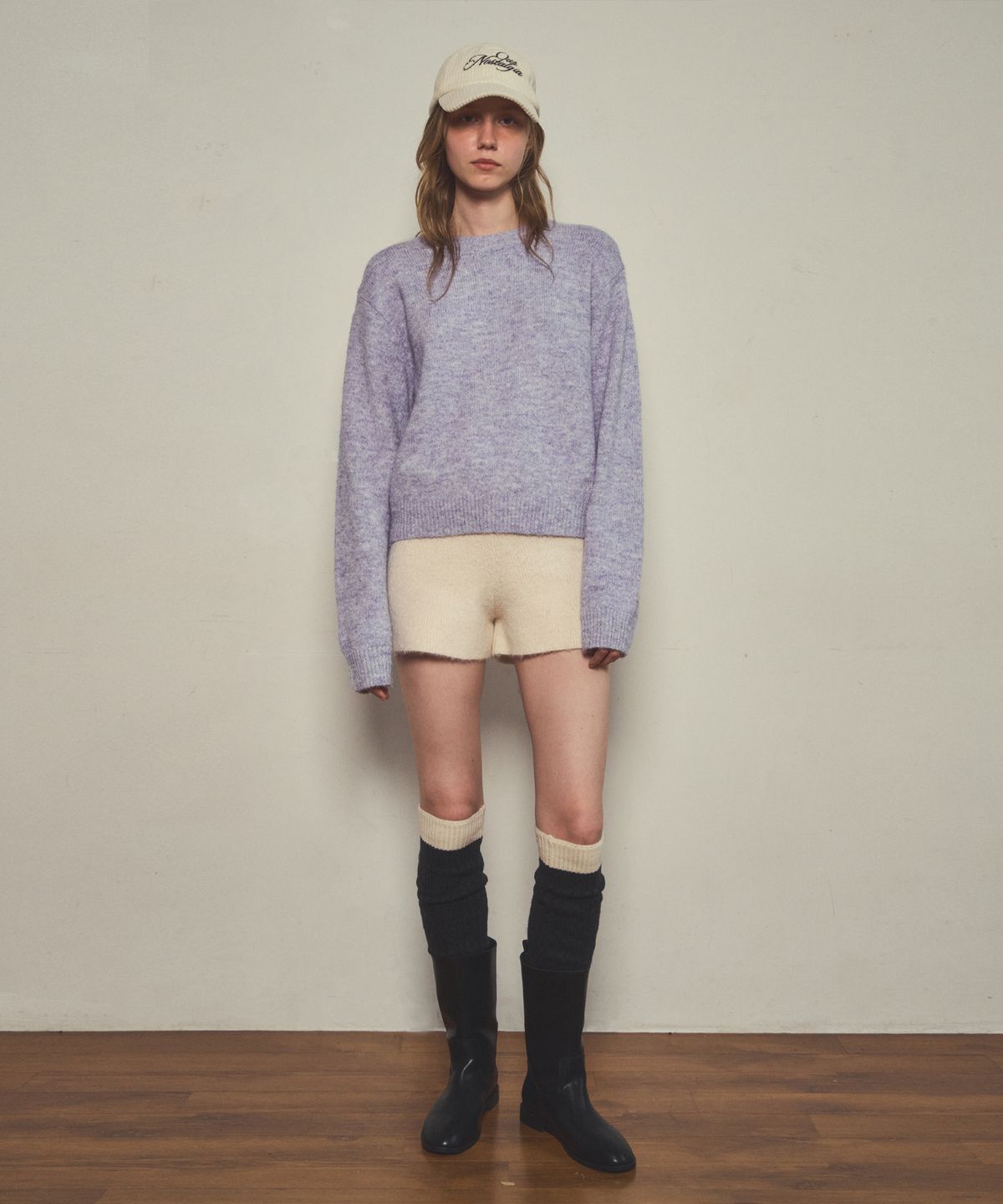 아우어노스텔지아(OURNOSTALGIA) mixed Yarn hairy knit pants_3COLOR