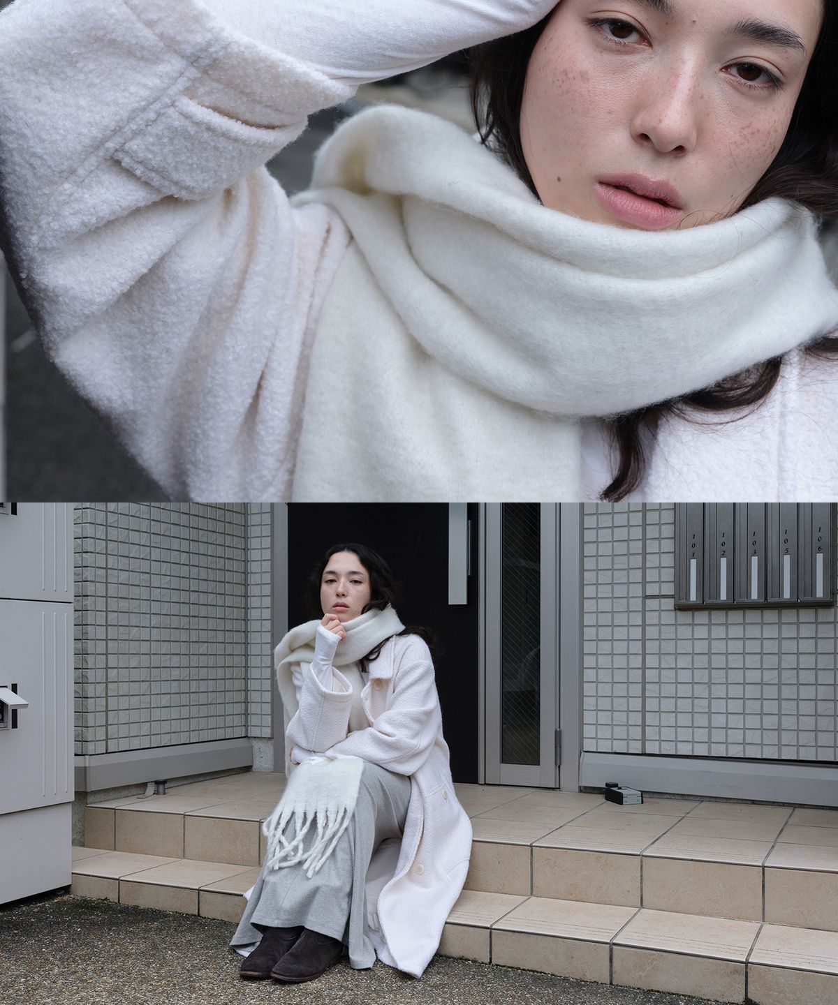 로우타이드(LOW TIDE) WOOL BOUCLE COAT [IVORY]
