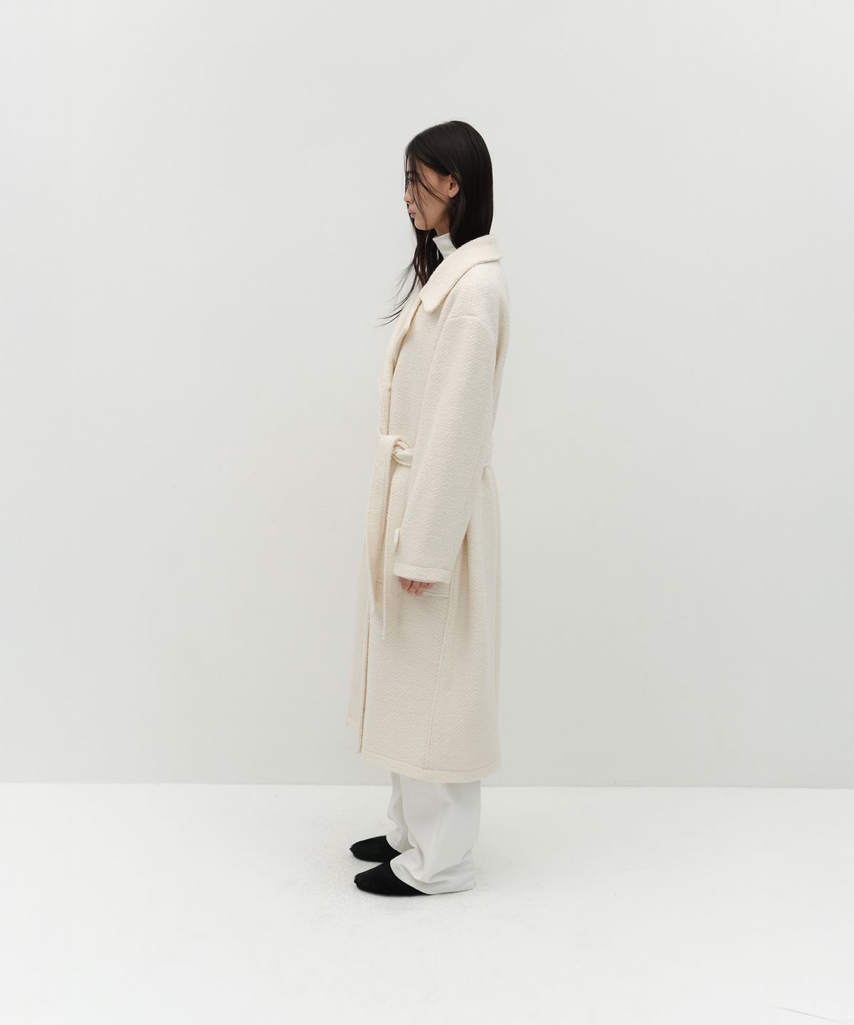 로우타이드(LOW TIDE) WOOL BOUCLE COAT [IVORY]