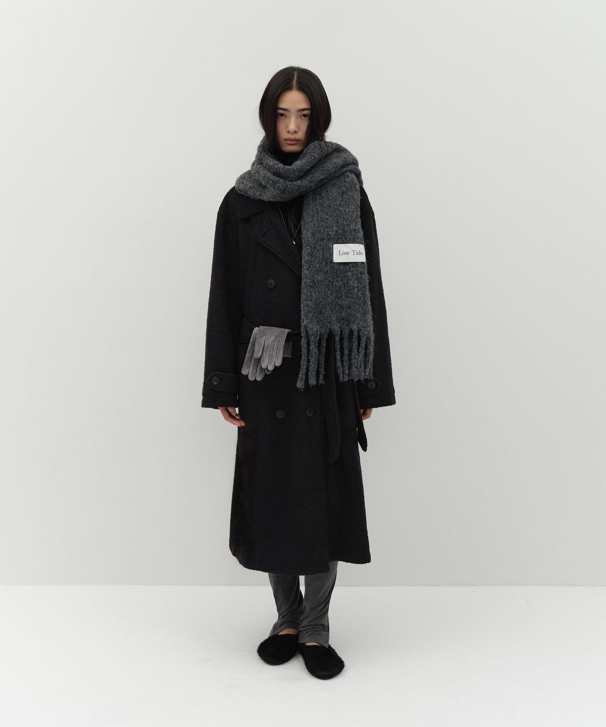로우타이드(LOW TIDE) WOOL BOUCLE COAT [BLACK]