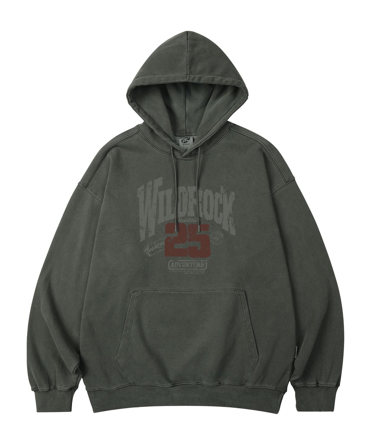 와일드락(WILDROCK) WILDROCK 25 피그먼트 오버핏 후드_5 COL
