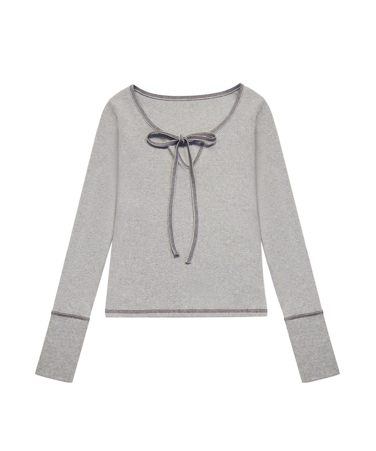 미레코(MIRECO) STITCH RIBBON T GREY