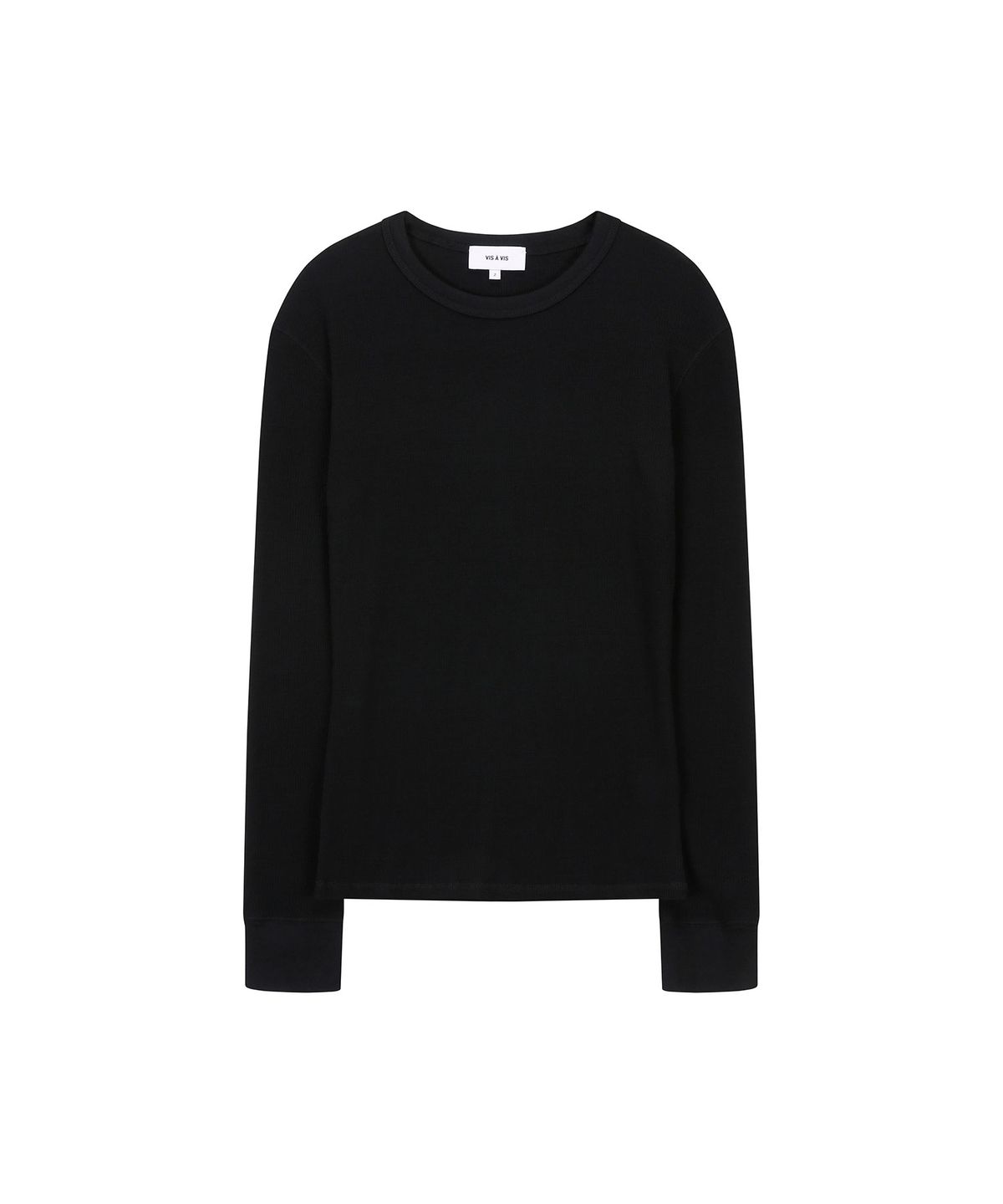 비자비(VIS A VIS) WOOL RIBBED JERSEY CREWNECK (BLACK)