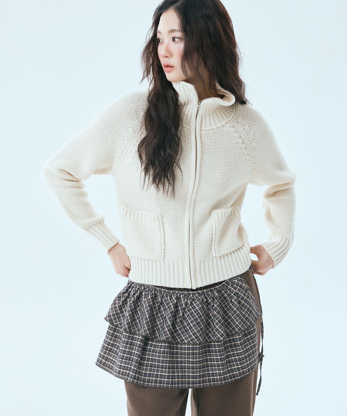 미쏘(MIXXO) 레이어드 미니 스커트_MIWWHG102C
