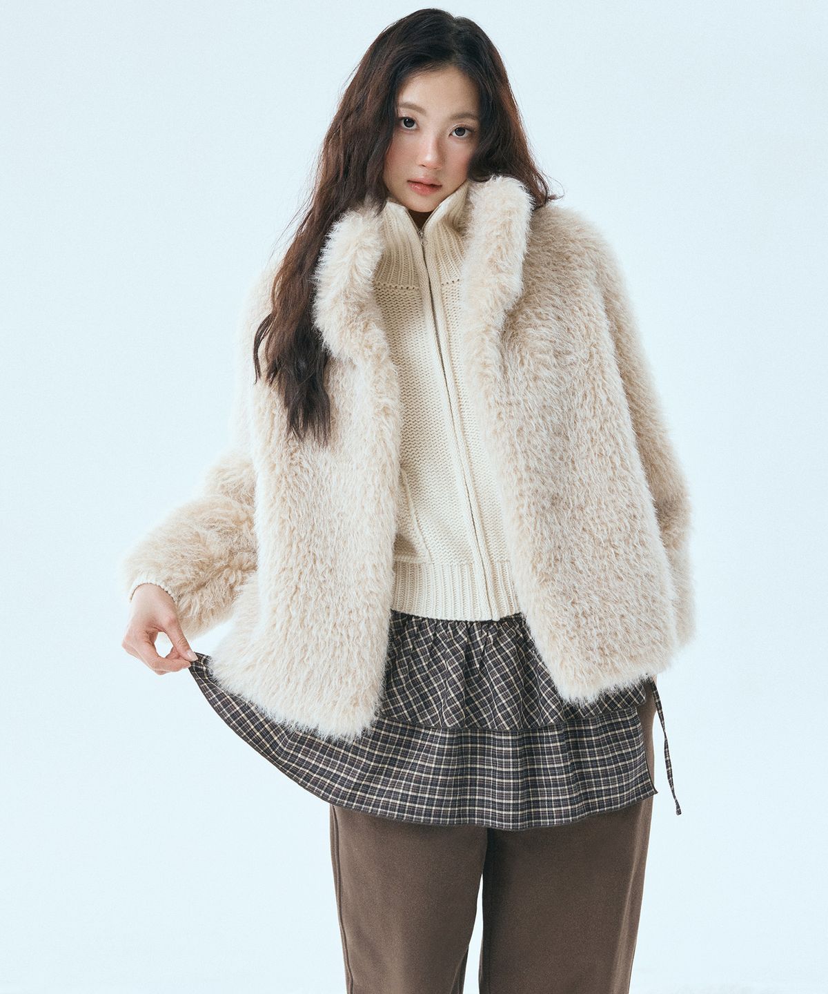 미쏘(MIXXO) 레이어드 미니 스커트_MIWWHG102C