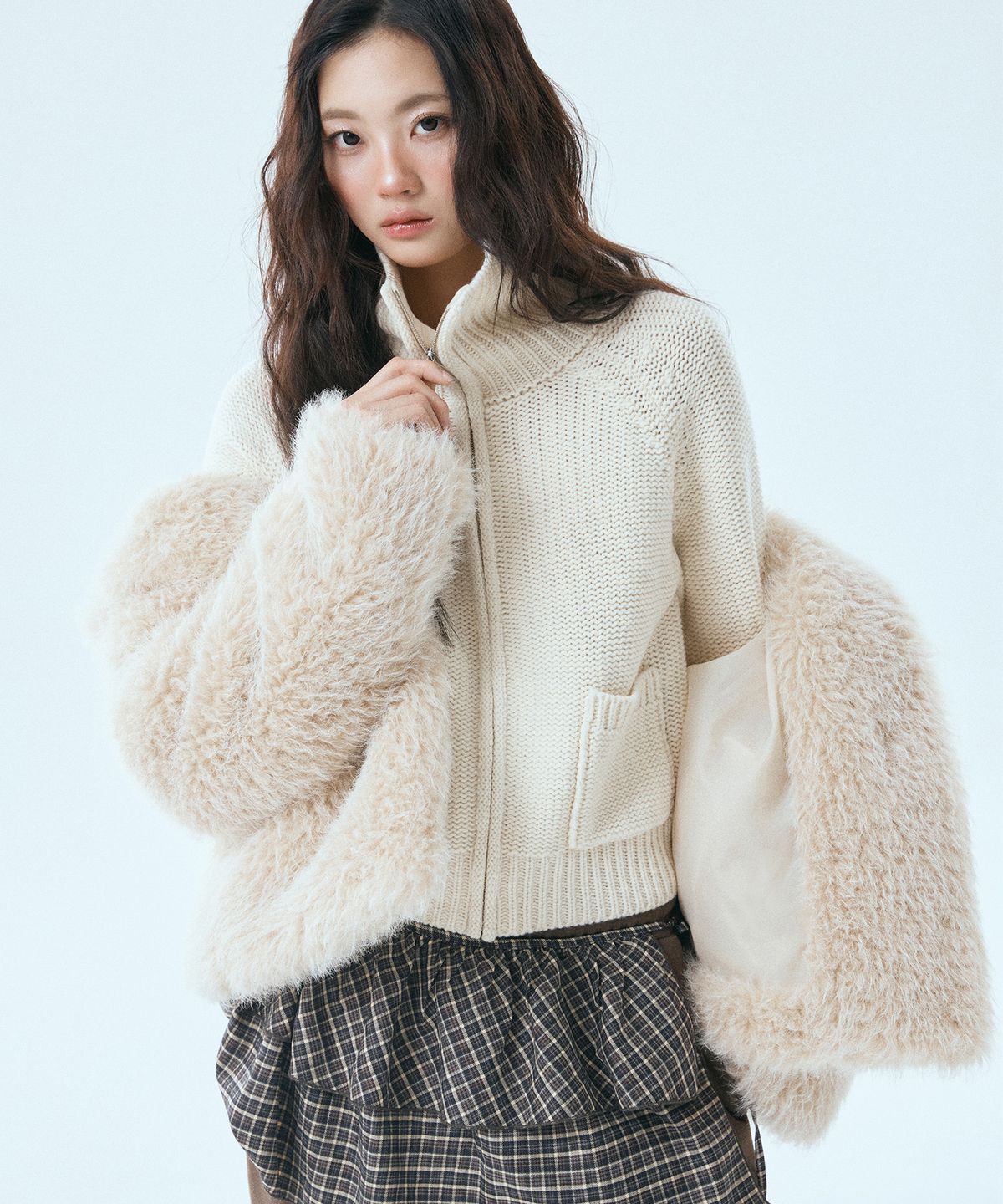 미쏘(MIXXO) 레이어드 미니 스커트_MIWWHG102C