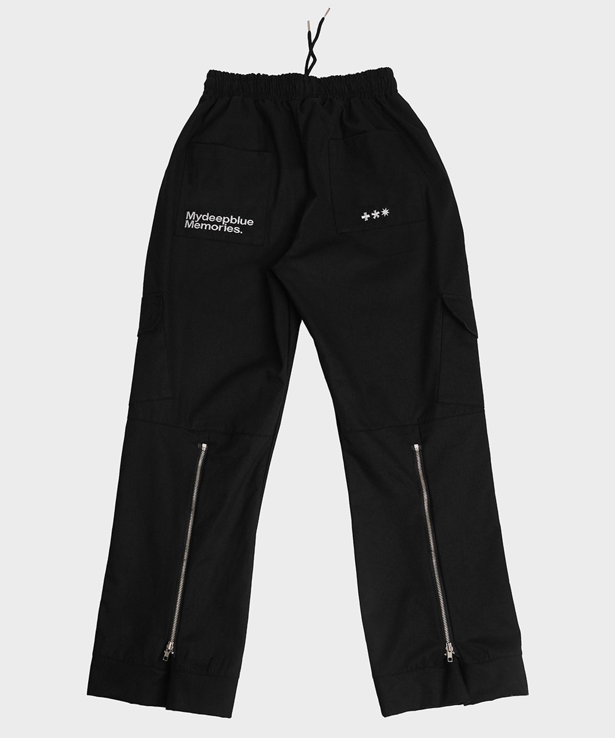 마이딥블루메모리즈(MY DEEP BLUE MEMORIES) (PT)MM BOOTS FIT ZIPPER PANTS (BLACK)