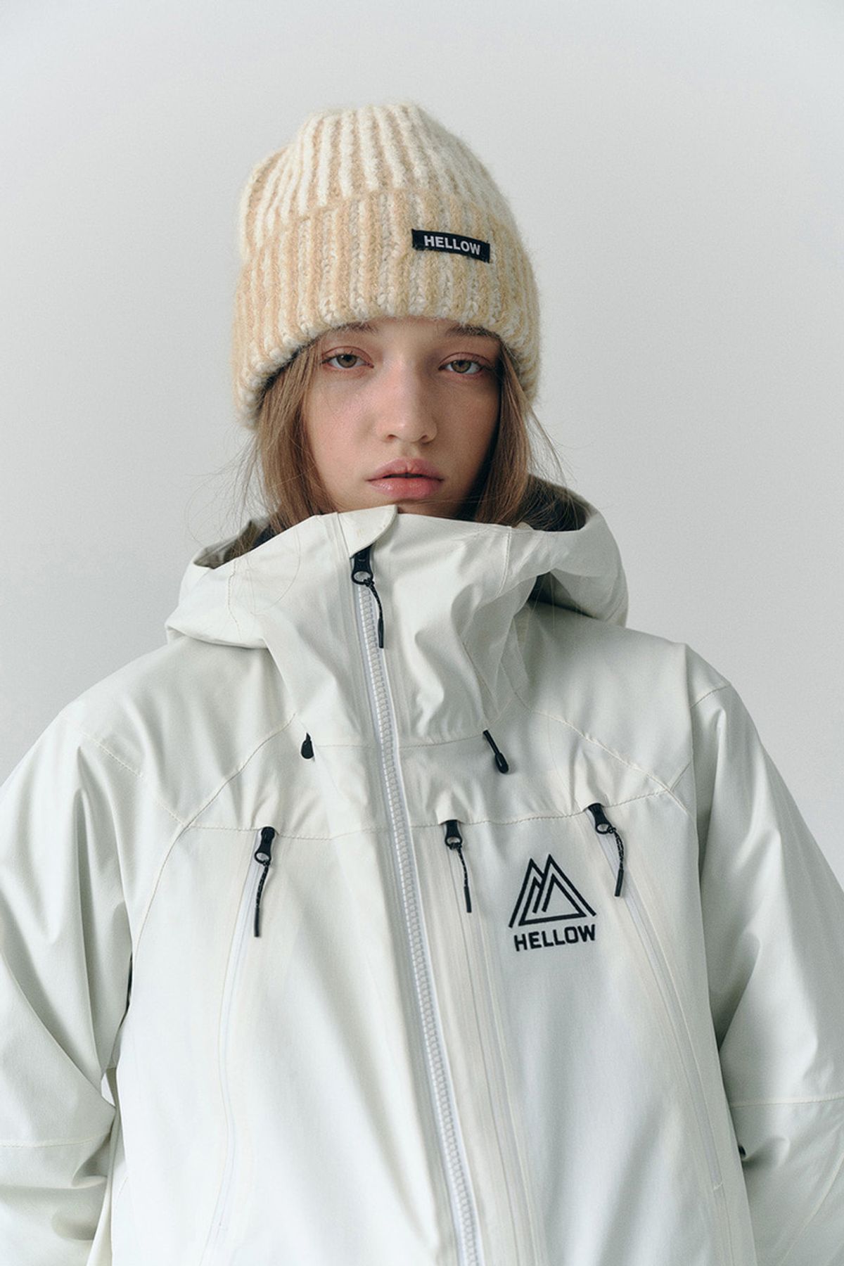 헬로우(HELLOW) 25 Fulffy beanie IVORY