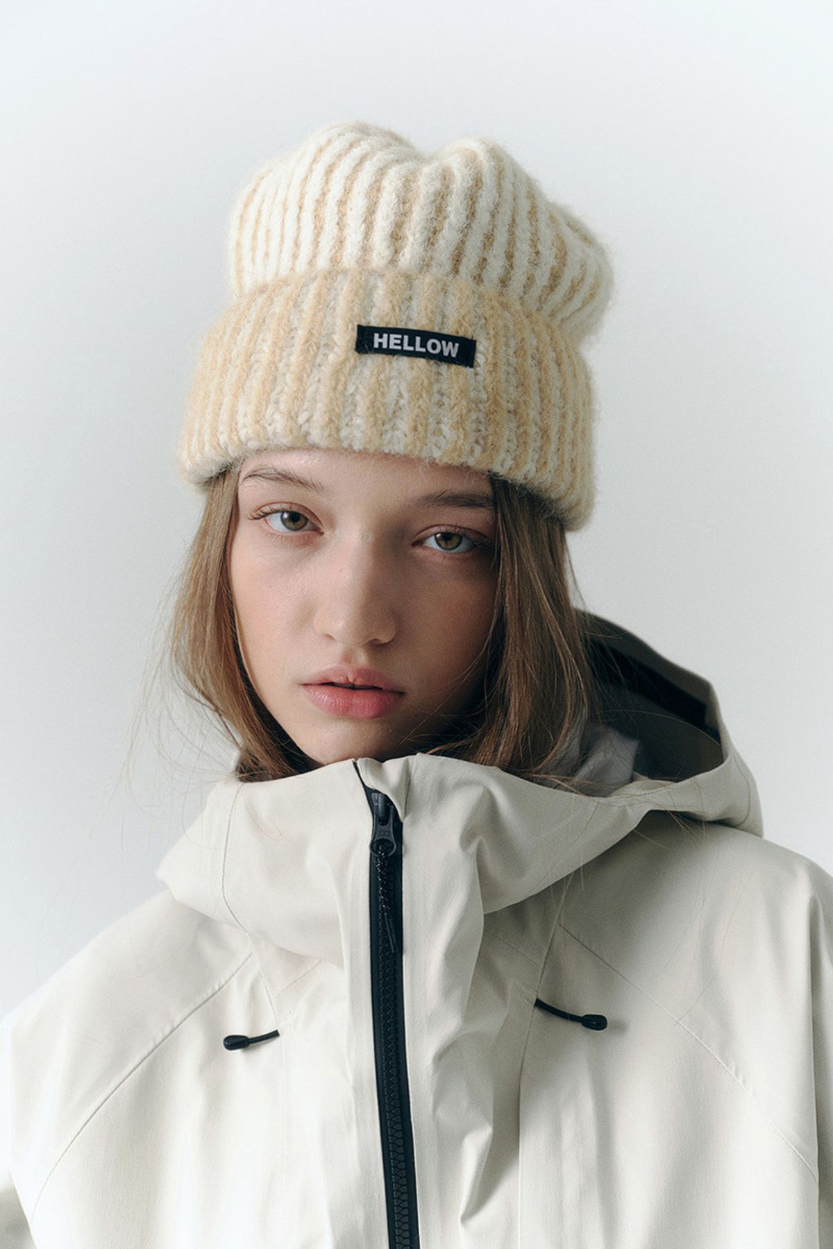 헬로우(HELLOW) 25 Fulffy beanie IVORY