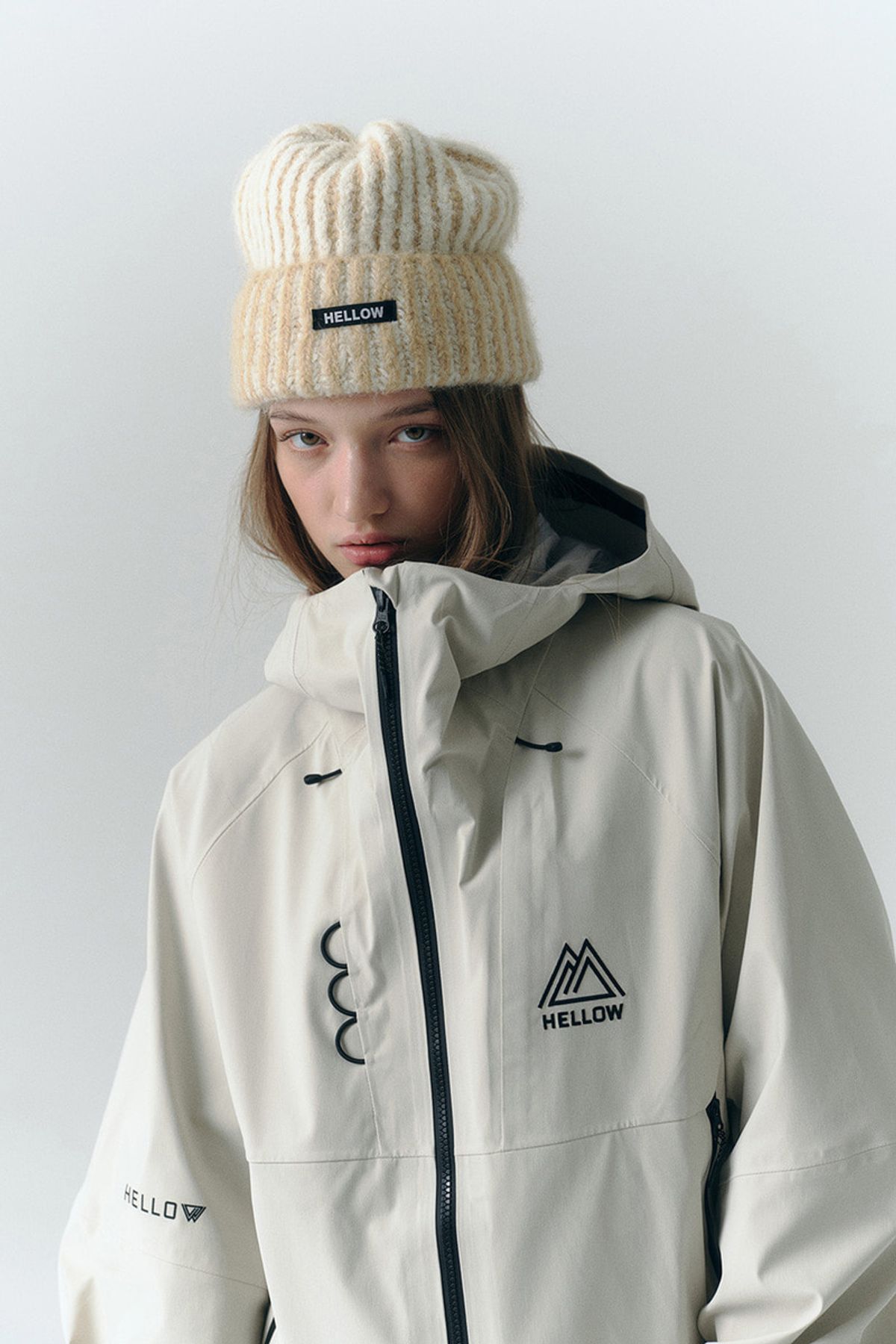 헬로우(HELLOW) 25 Fulffy beanie IVORY