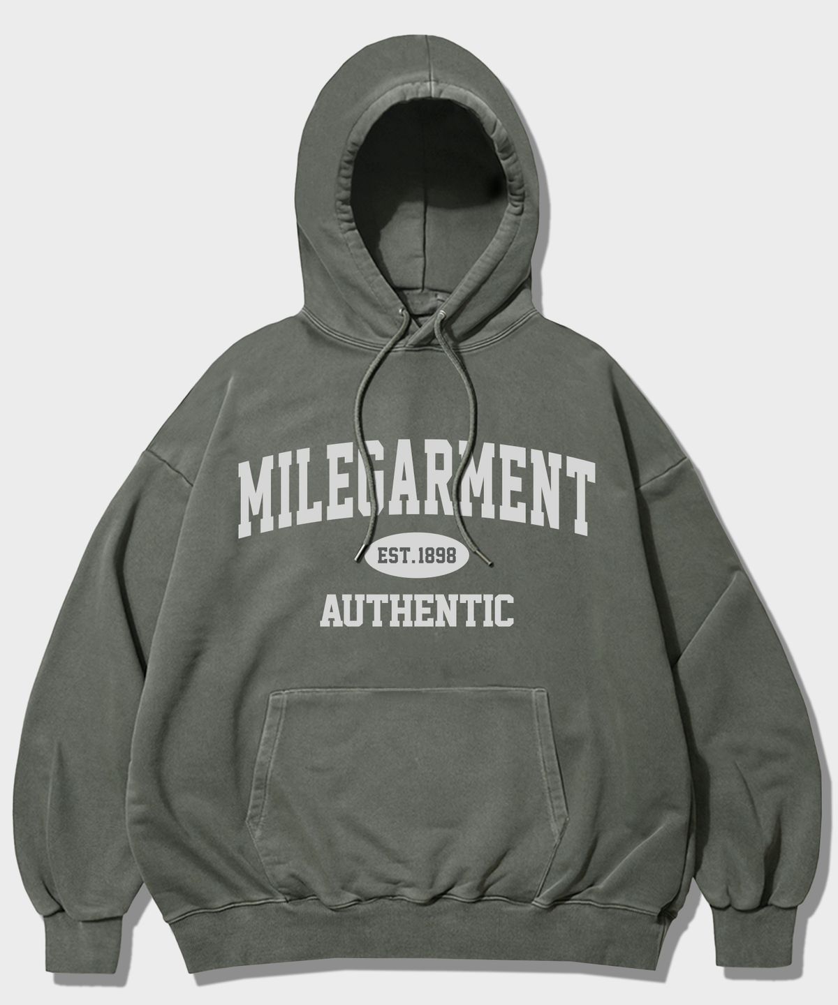 더마일(THEMILE) MILEGARMENT AUTHENTIC HOODIE_PIGMENT KHAKI