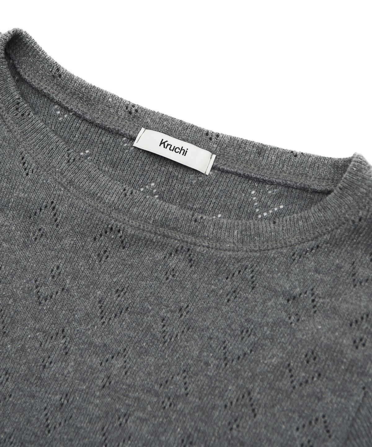 크루치(KRUCHI) Punching Knit (GREY) WOMENS