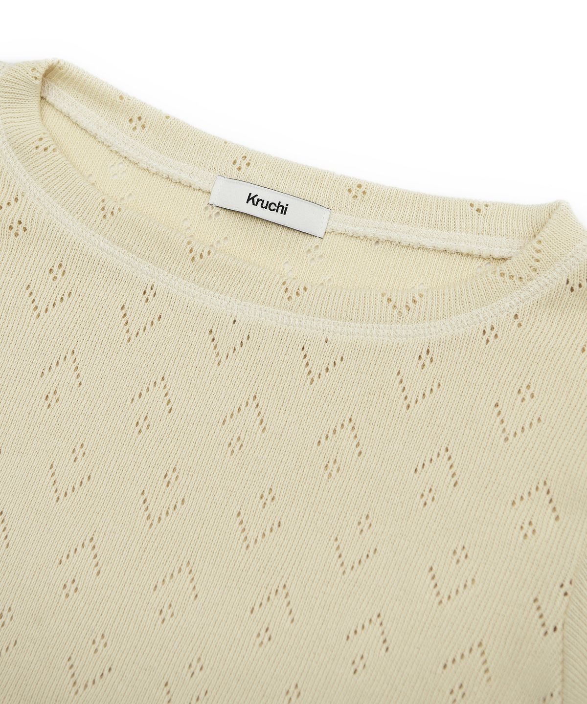 크루치(KRUCHI) Punching Knit (CREAM) WOMENS
