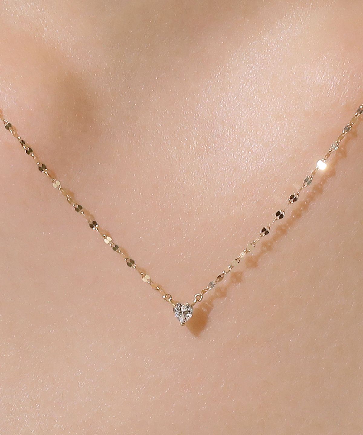 므씨엘(MCEL) 14K  에리나 하트큐빅 목걸이