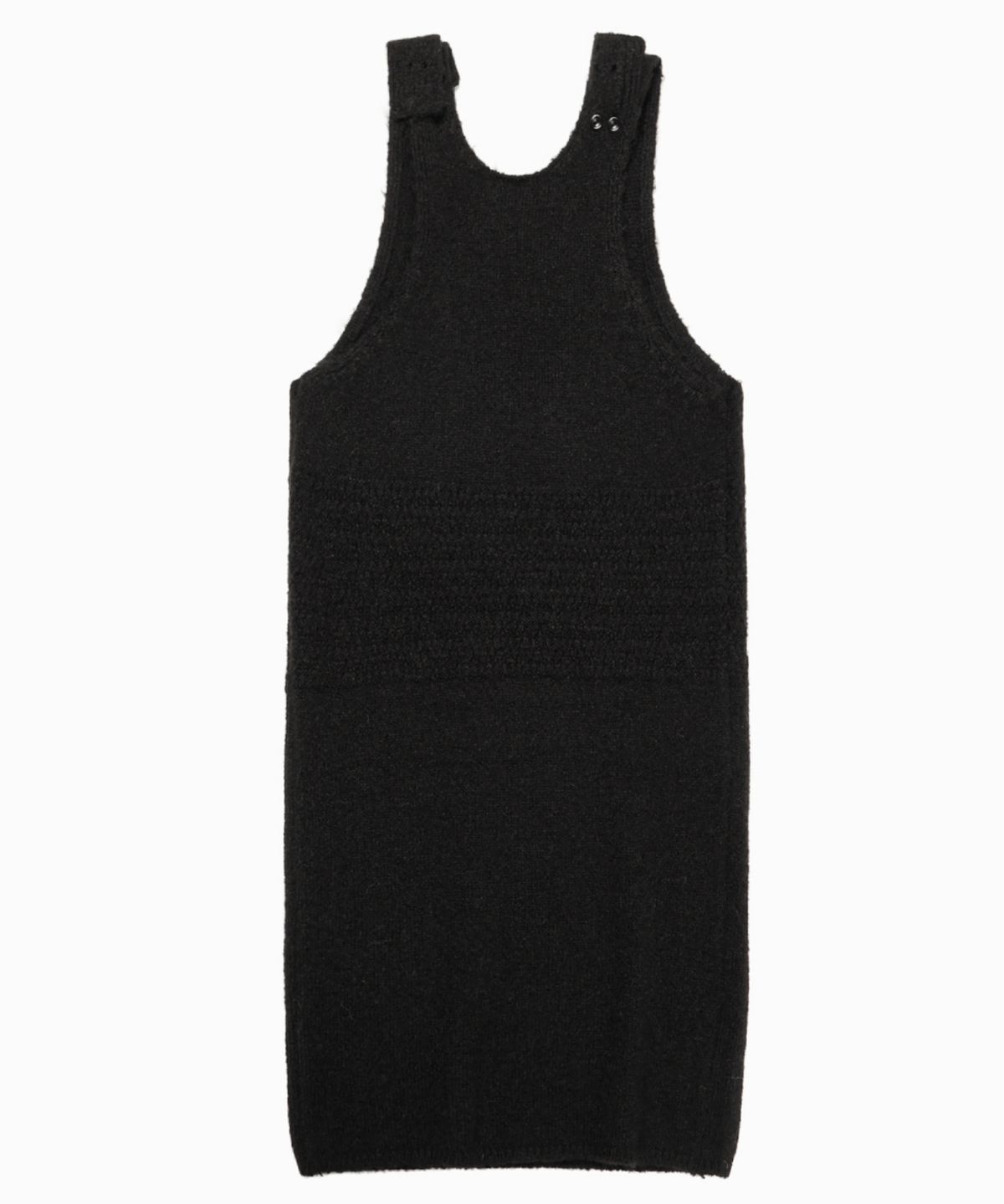 이어닝(YEARNING) 3-WAY PATTERN ALPACA KNIT DRESS, BLACK