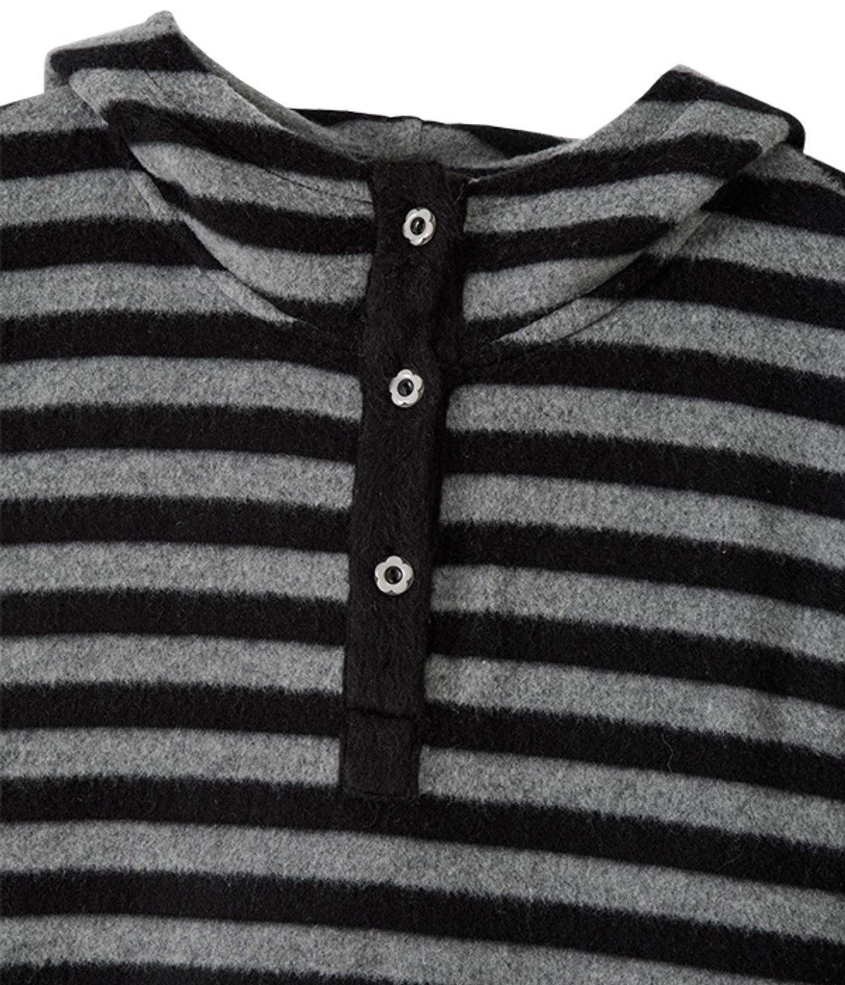 유쓰배쓰(YOUTHBATH) Hooded Henley Tee_Stripe