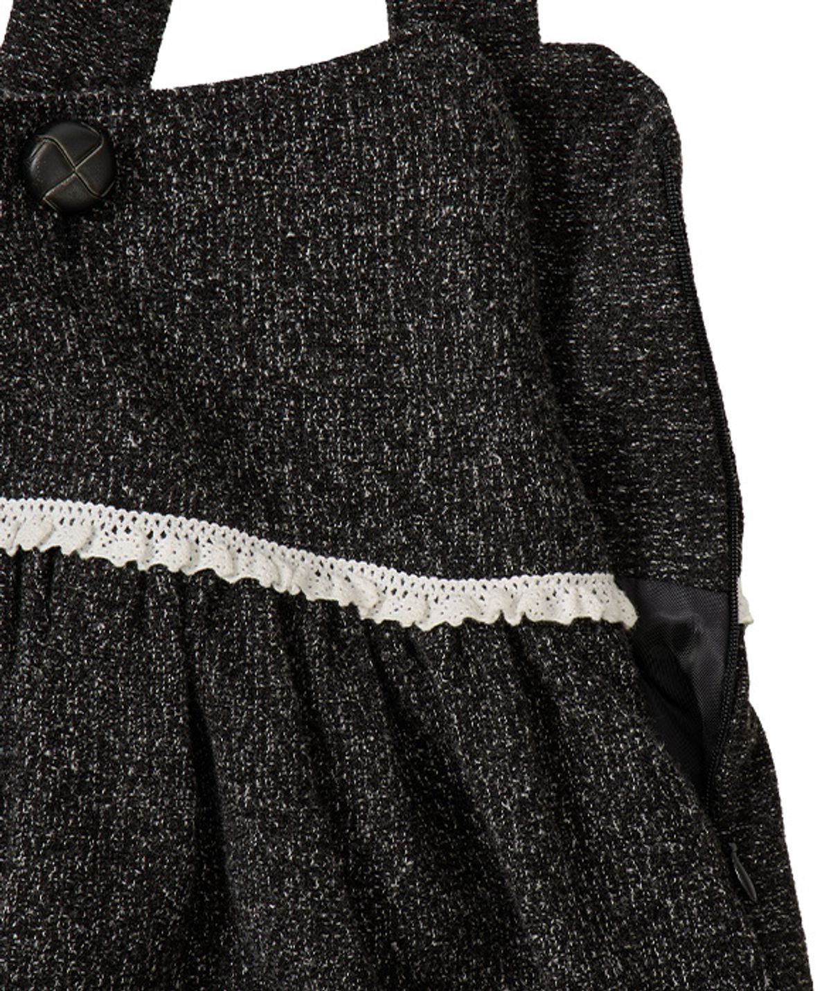 유쓰배쓰(YOUTHBATH) Buttoned Wool Sleeveless Dress_Charcoal
