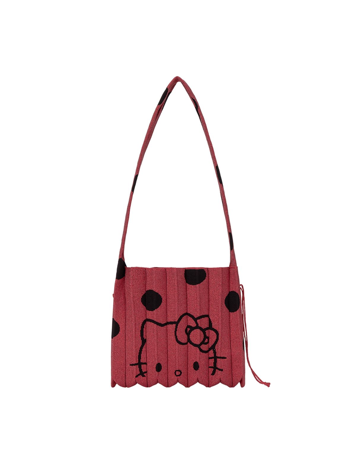 조셉앤스테이시(JOSEPH&STACEY) Lucky Pleats Knit Crossbody M Dot Hello Kitty (ALL)