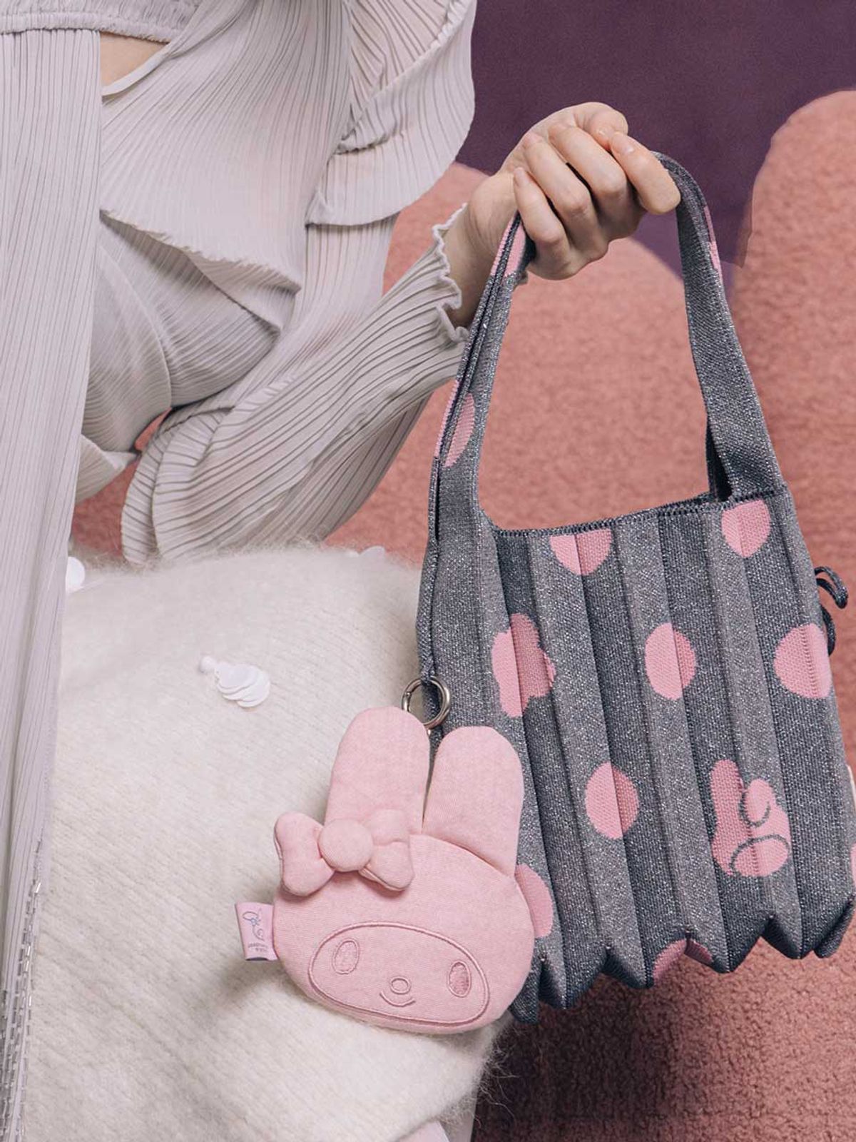 조셉앤스테이시(JOSEPH&STACEY) Lucky Pleats Knit S Dot My Melody (ALL)