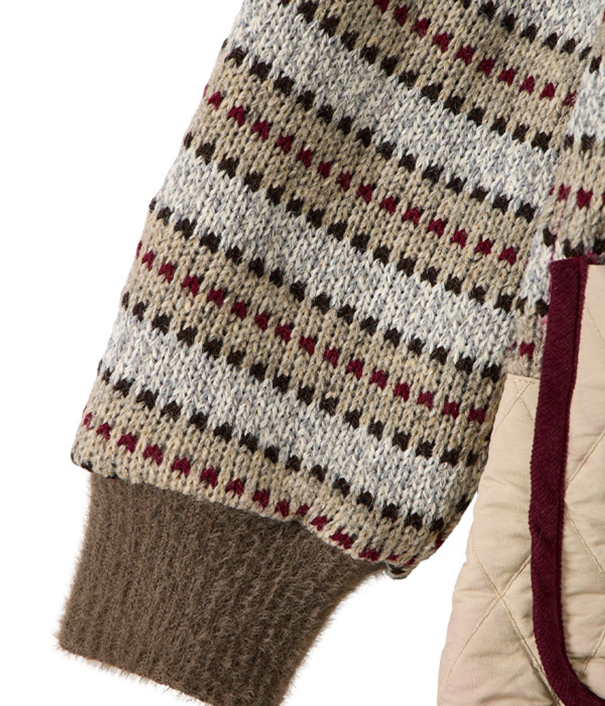유쓰배쓰(YOUTHBATH) Knit Quilted Fleece Jumper