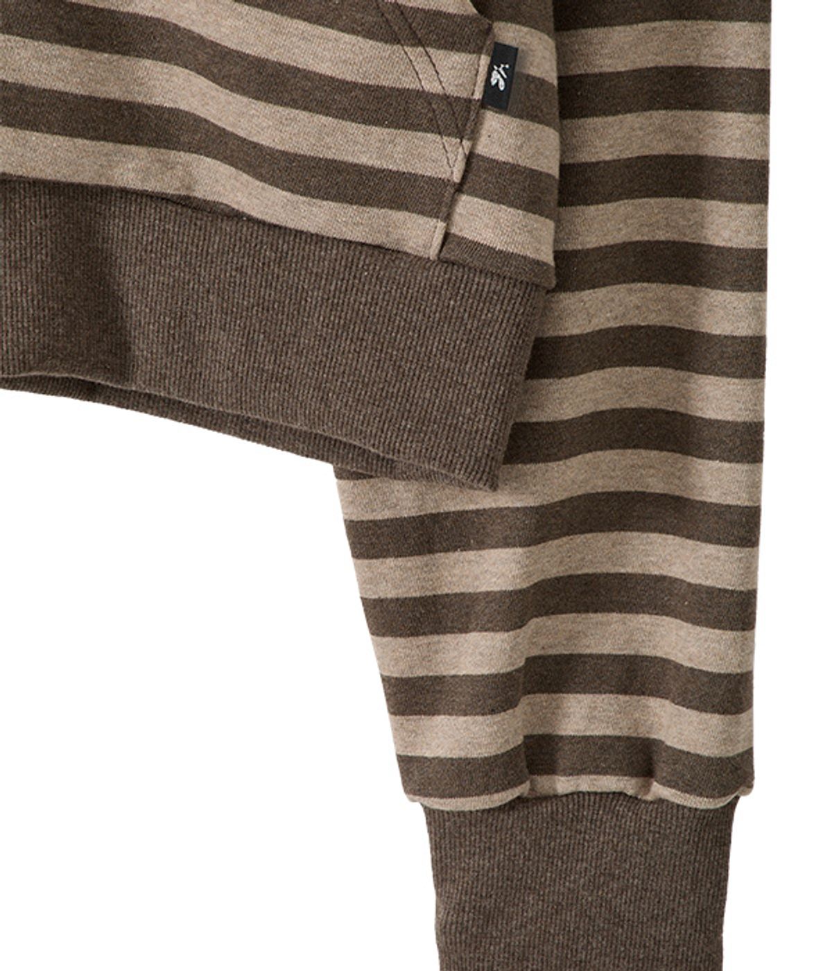 유쓰배쓰(YOUTHBATH) Lace Frame Stripe Hood Zip-Up_Brown