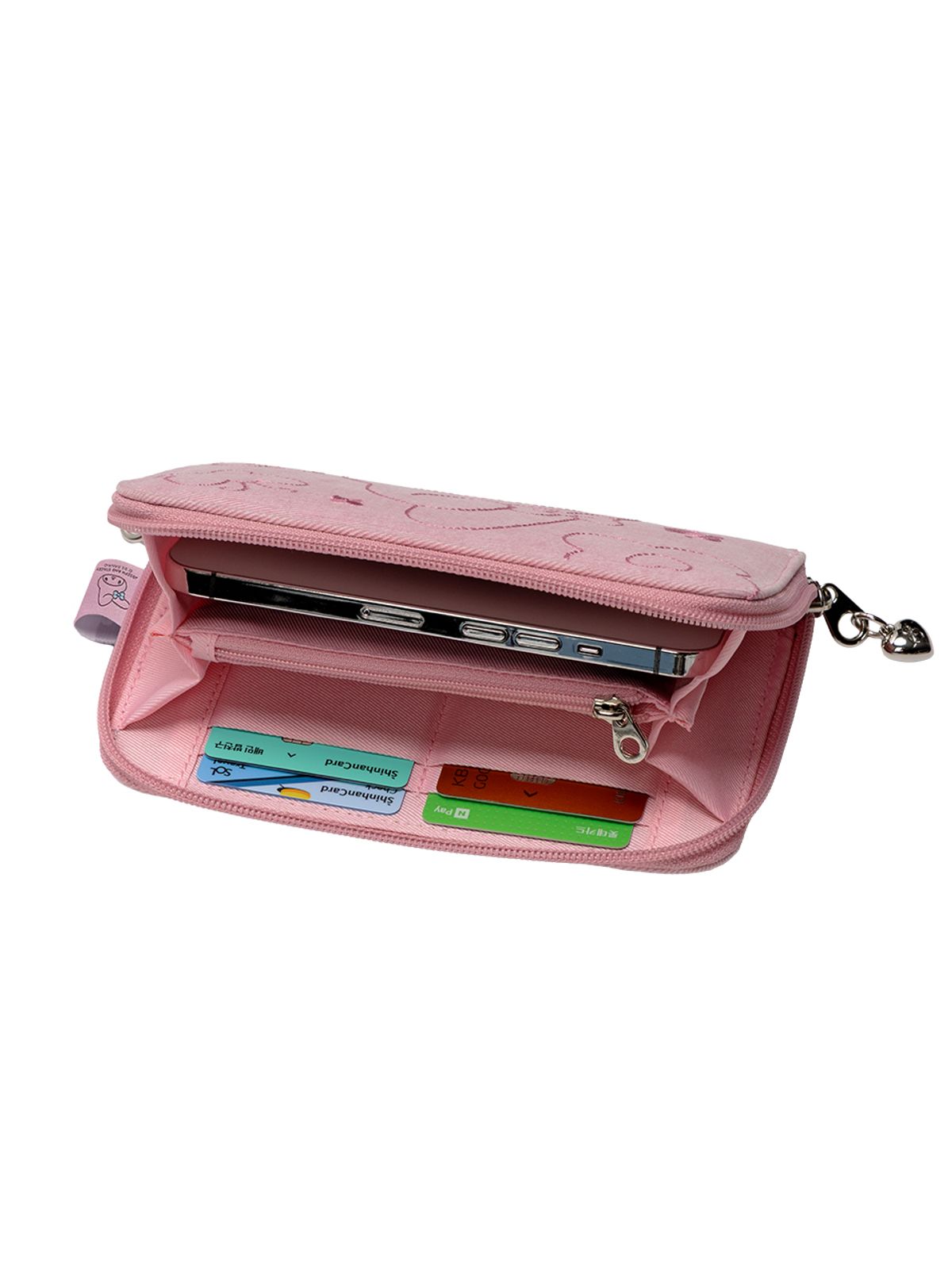 조셉앤스테이시(JOSEPH&STACEY) Denim Travel Cross Wallet My Melody Washed Pink