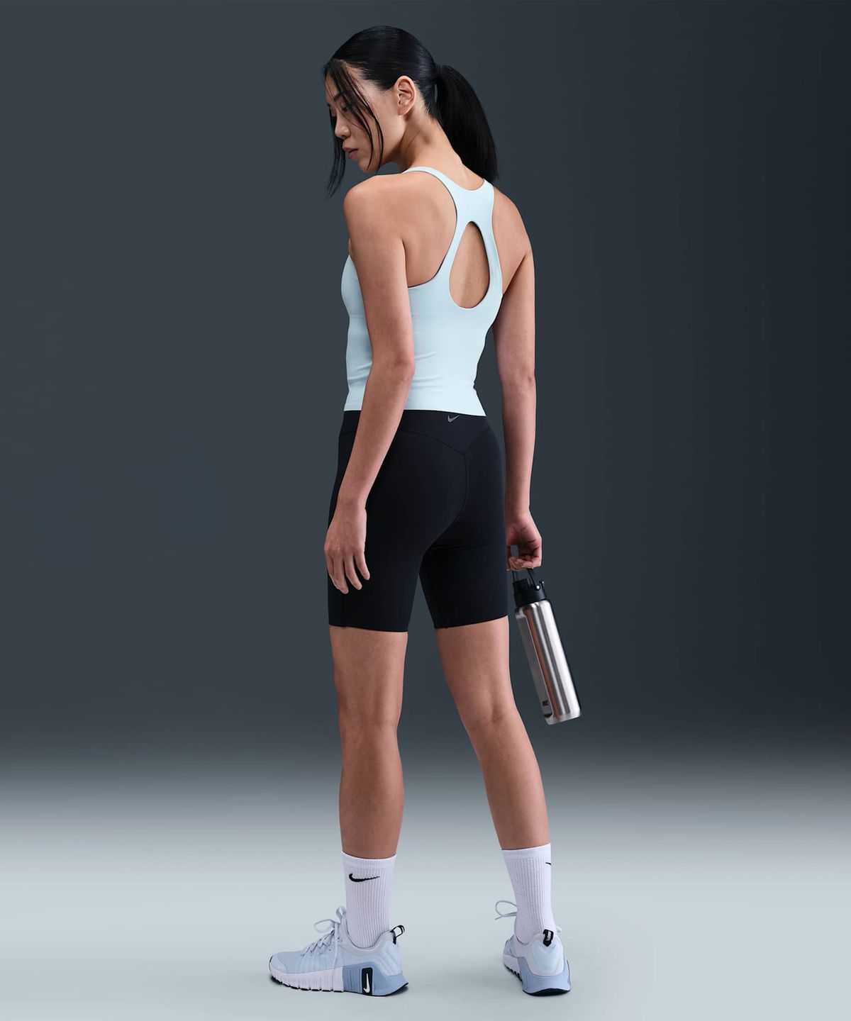 나이키(NIKE) 유니버사 미디엄 서포트 패드 스포츠 브라 탱크 W - 셀러스틴 블루:샴브레이:워크 블루 / IF0951-441