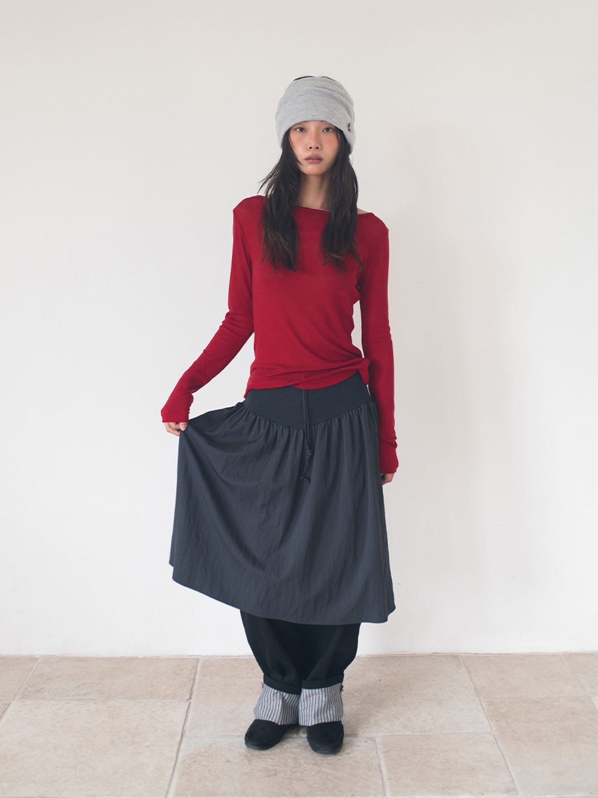 온스카(ONSKA) SOFT BOATNECK T (RED)