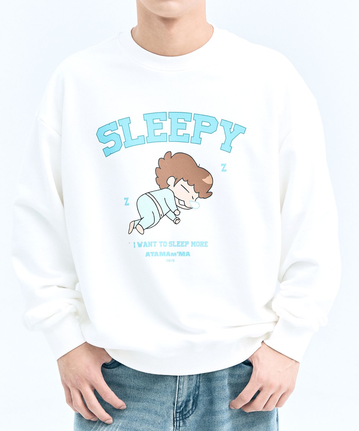댄꼼마(DANCOMMA) 아따맘마 그래픽 스웨트셔츠
