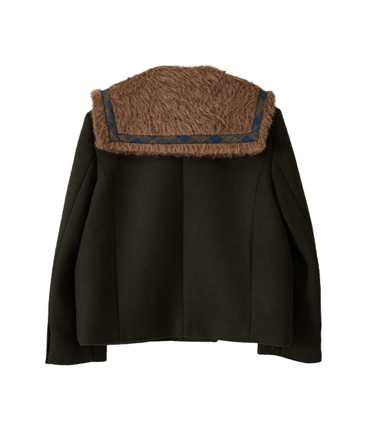 유쓰배쓰(YOUTHBATH) Fur Sailor Collar Wool Coat_Khaki