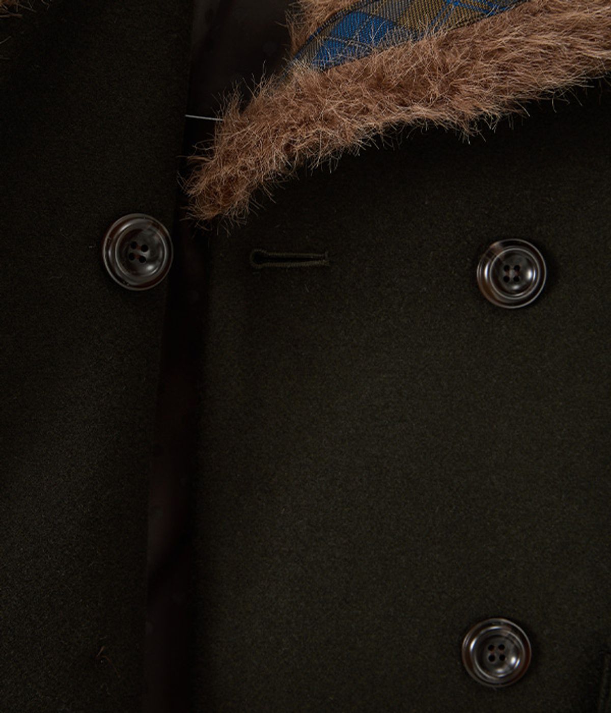 유쓰배쓰(YOUTHBATH) Fur Sailor Collar Wool Coat_Khaki