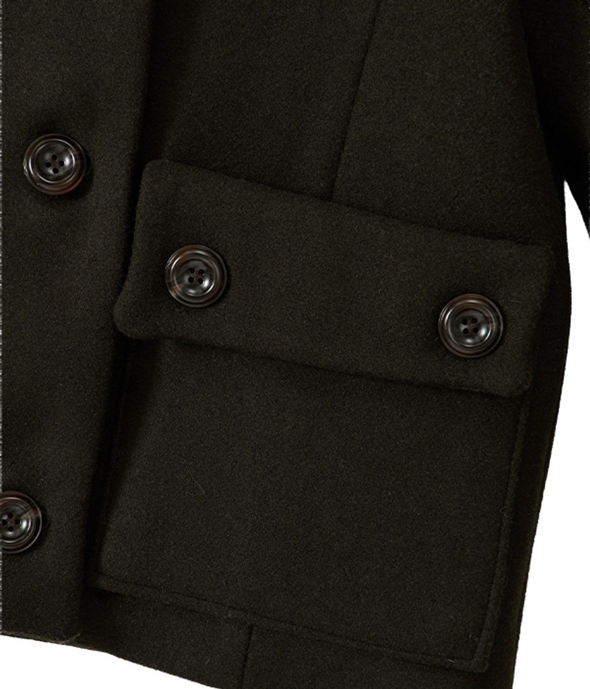 유쓰배쓰(YOUTHBATH) Fur Sailor Collar Wool Coat_Khaki