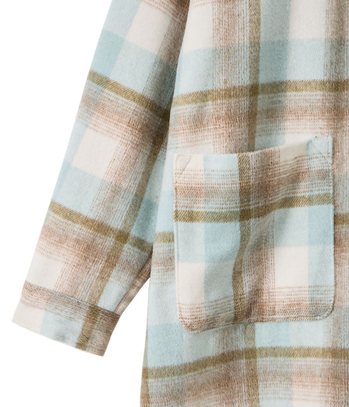 유쓰배쓰(YOUTHBATH) Bib Front Check Overshirt_Mint