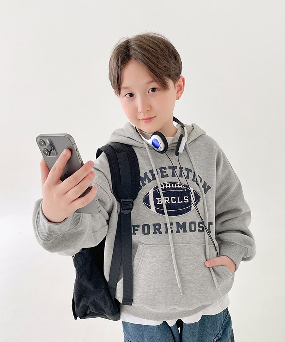 베리클로젯(BERRYCLOSET) [기모] 럭비 모스트 후드티