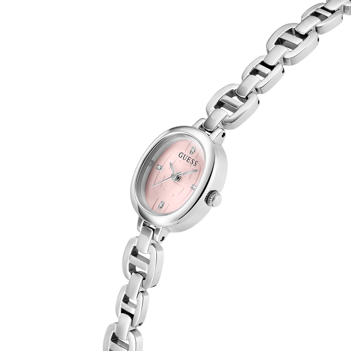 게스 시계(GUESS WATCH) 실버 핑크 비비안 (GW0982L1) 여성시계