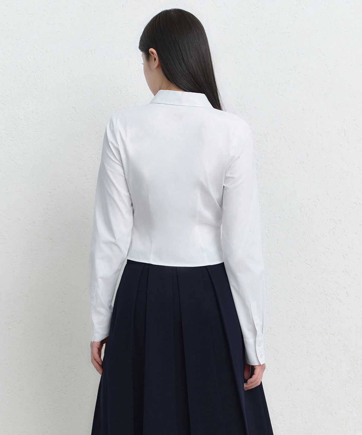 무신사 스탠다드 우먼(MUSINSA STANDARD WOMAN) 우먼즈 뷔스티에 크롭 셔츠 [화이트]