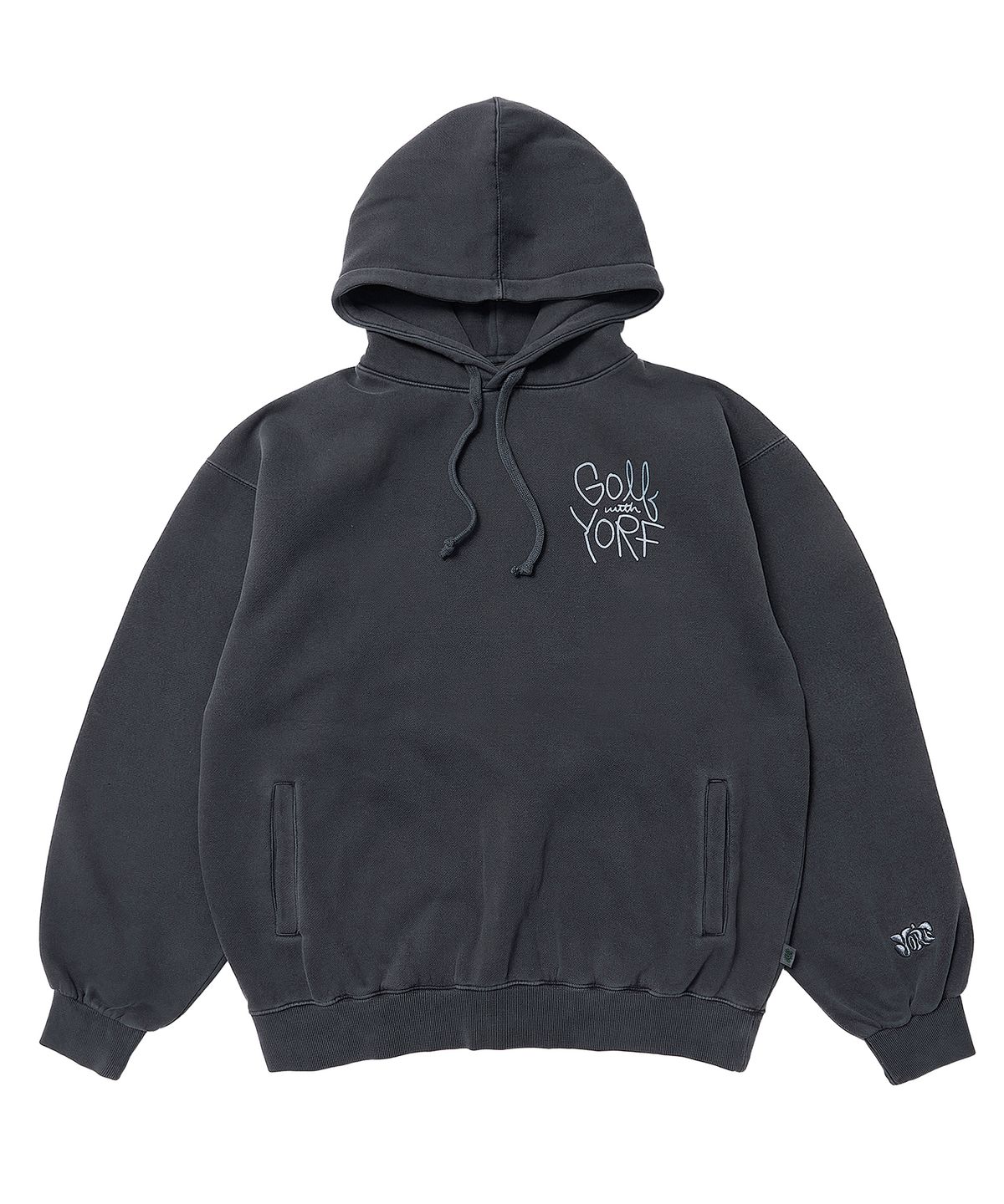 욜프(YORF) YORF HOODIE PIGMENT DYEING MASTER RABBIT CHARCOAL 욜프 후드티 피그먼트 다잉 마스터 래빗 차콜