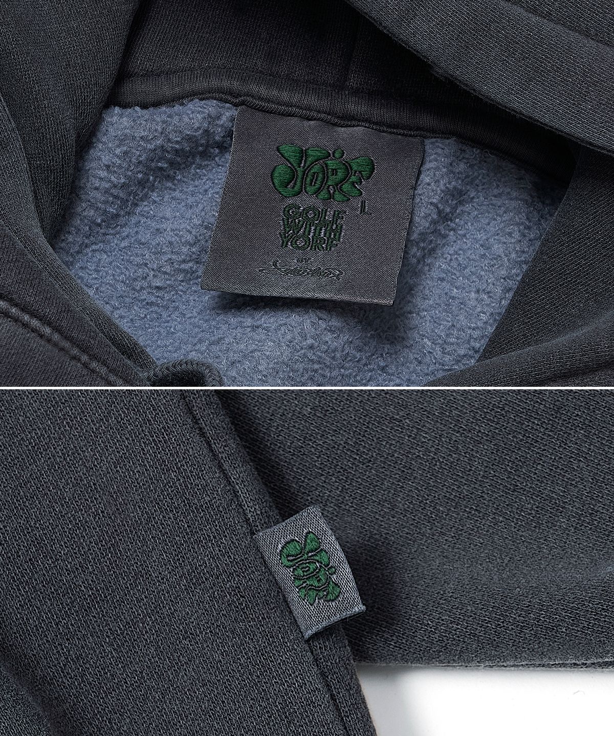 욜프(YORF) YORF HOODIE PIGMENT DYEING MASTER RABBIT CHARCOAL 욜프 후드티 피그먼트 다잉 마스터 래빗 차콜