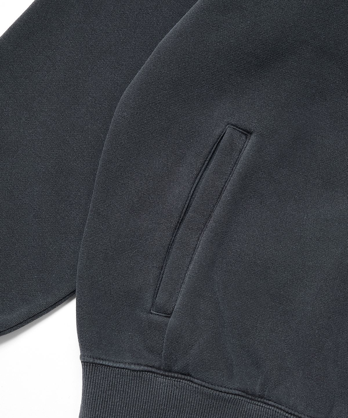 욜프(YORF) YORF ZIP-UP HOODIE PIGMENT DYEING GLORY CHARCOAL 욜프 후드집업 피그먼트 다잉 글로리 차콜