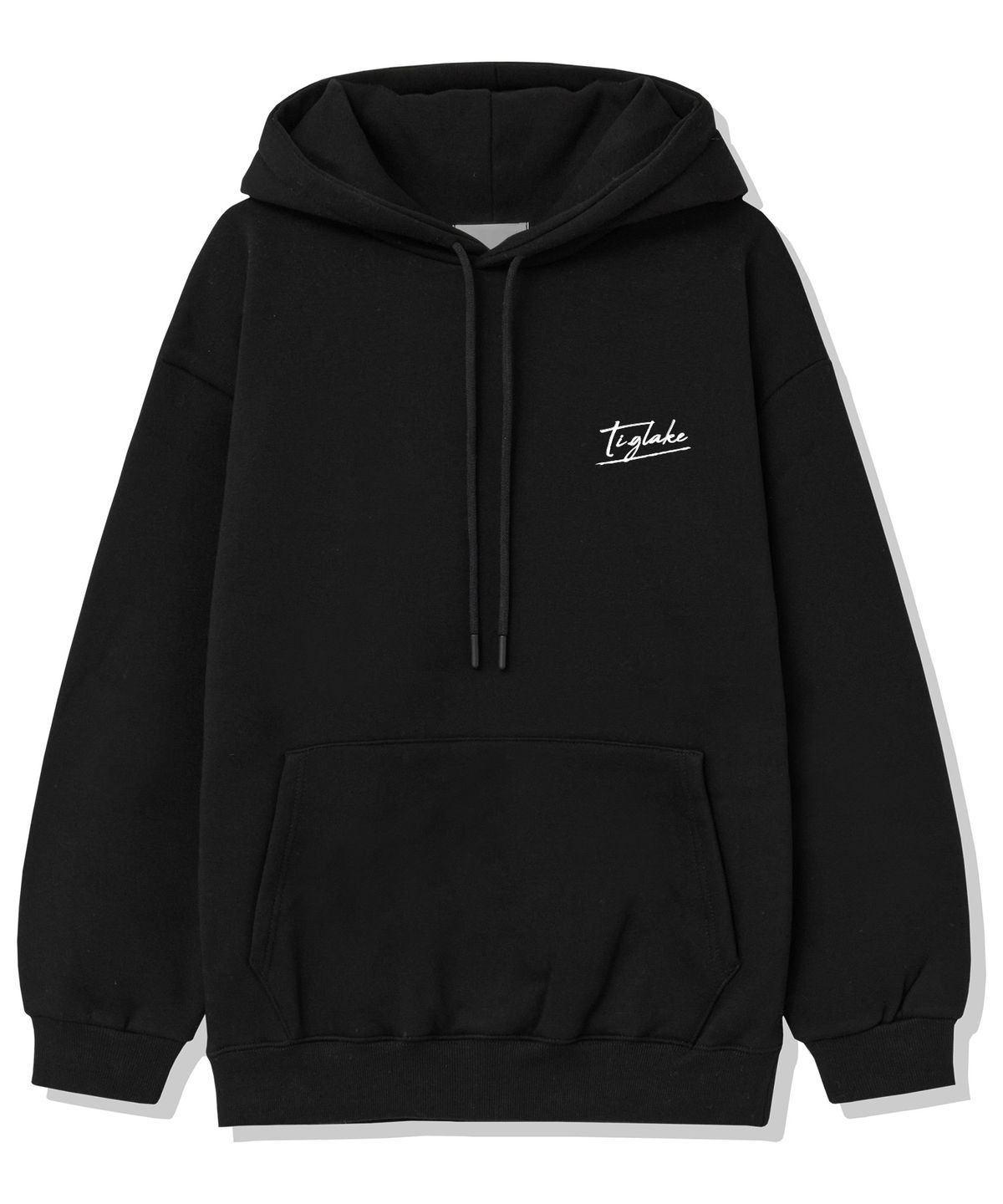 티글레이크(TI.GLAKE) 메소드 기모 후드티셔츠 블랙