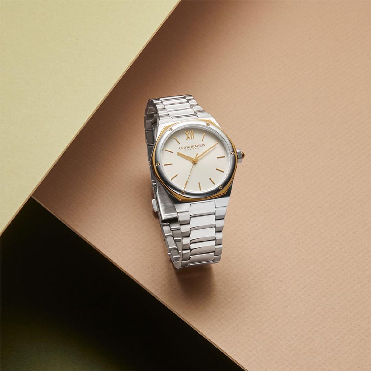 올리비아버튼(OLIVIA BURTON) Hexa Silver Gold (24000031) 여성시계