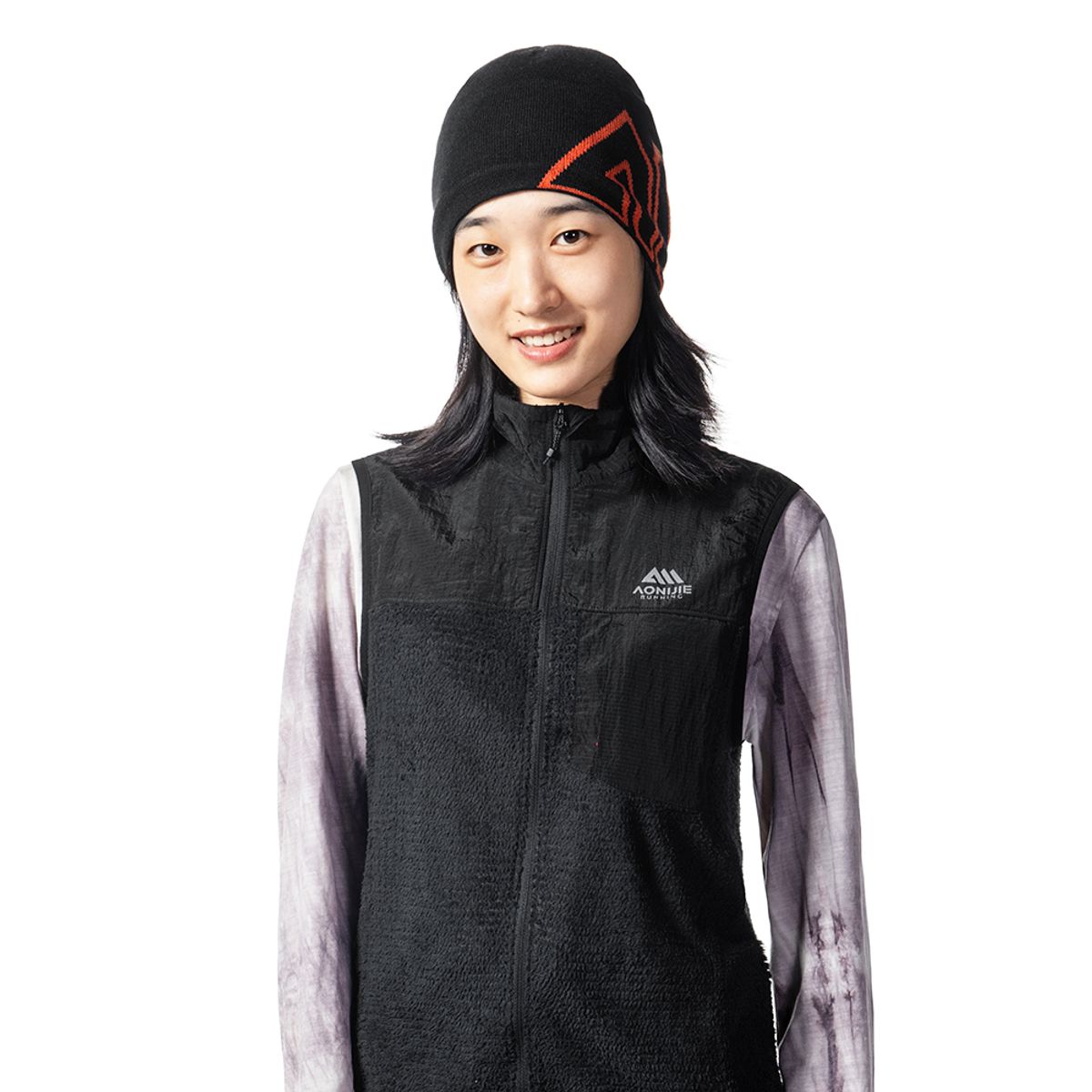 오니지(AONIJIE) 경량 플리스 베스트 블랙 UJ40